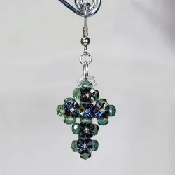 Hook pierces - Silver brass - Earrings Rusalka - Hook pierces - Silver brass - Laiton argenté
